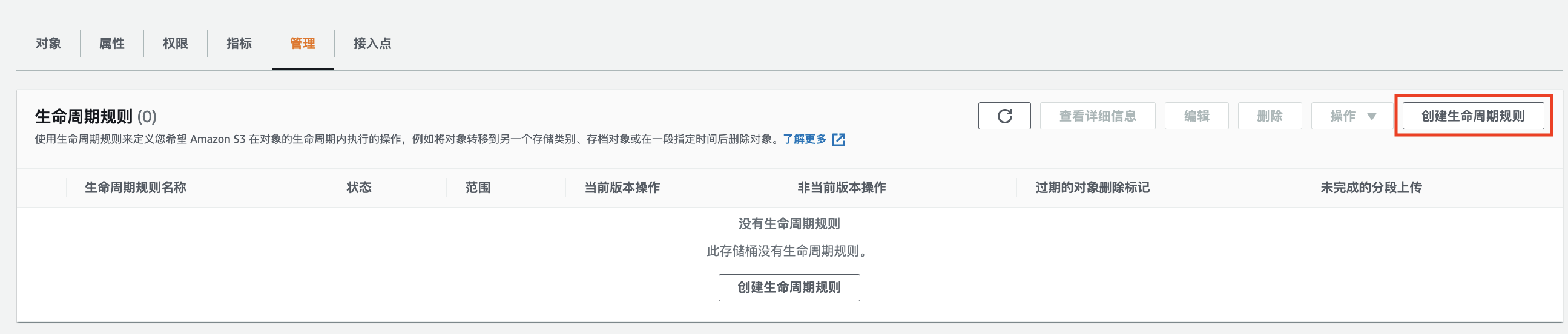 S3桶生命周期规则